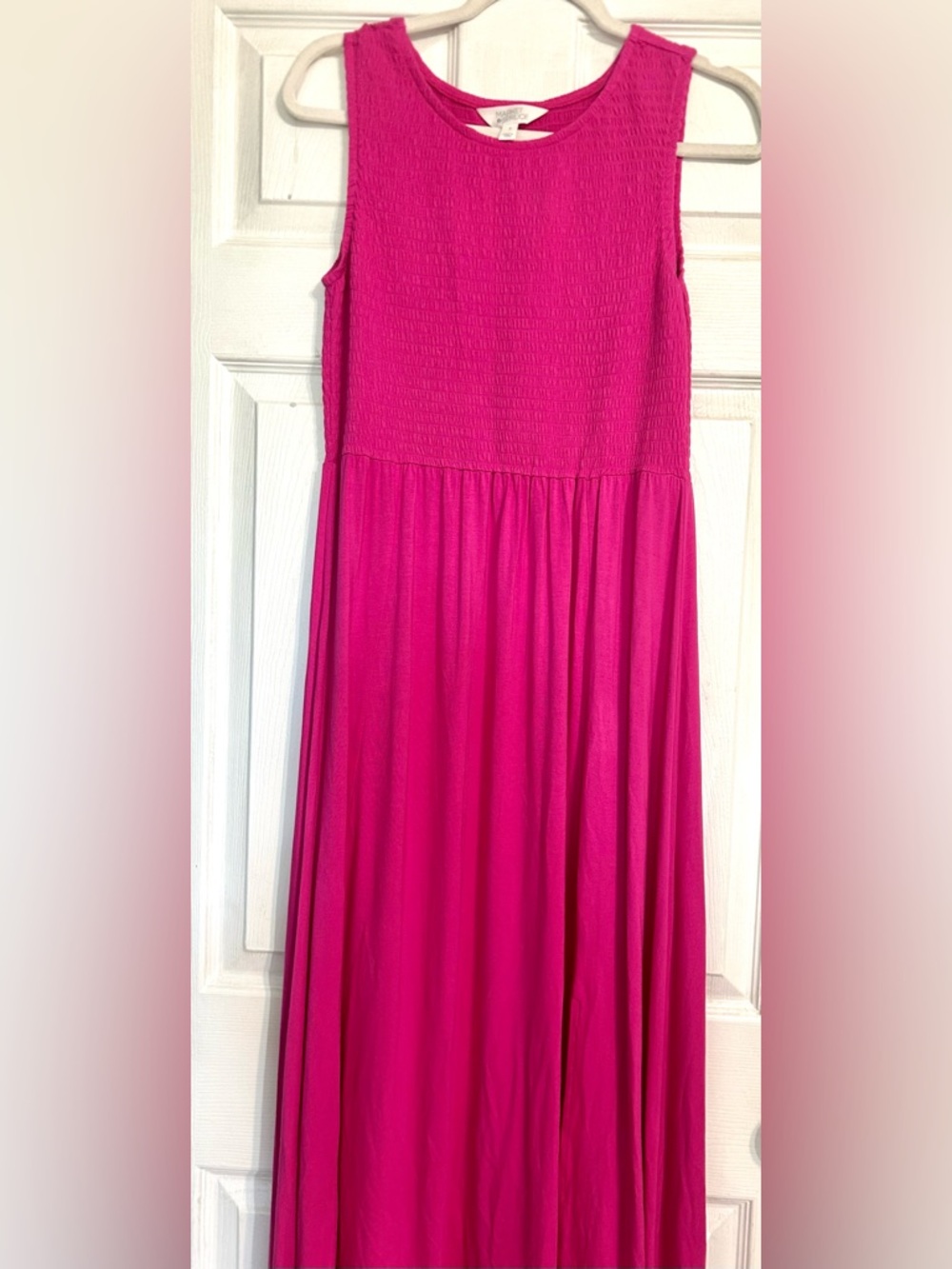 Market & Spruce Fuchsia Pink Sleeveless Maxi Dress With slit Women’s Size Medium